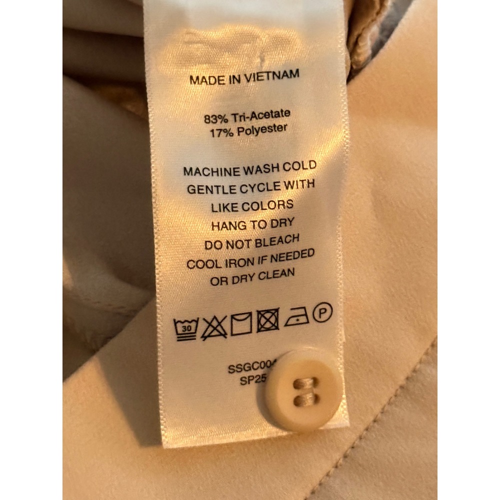 Quince Stretch Crepe Classic Trouser Pants Textured Sand Beige Size 12 NWT - Picture 7 of 7